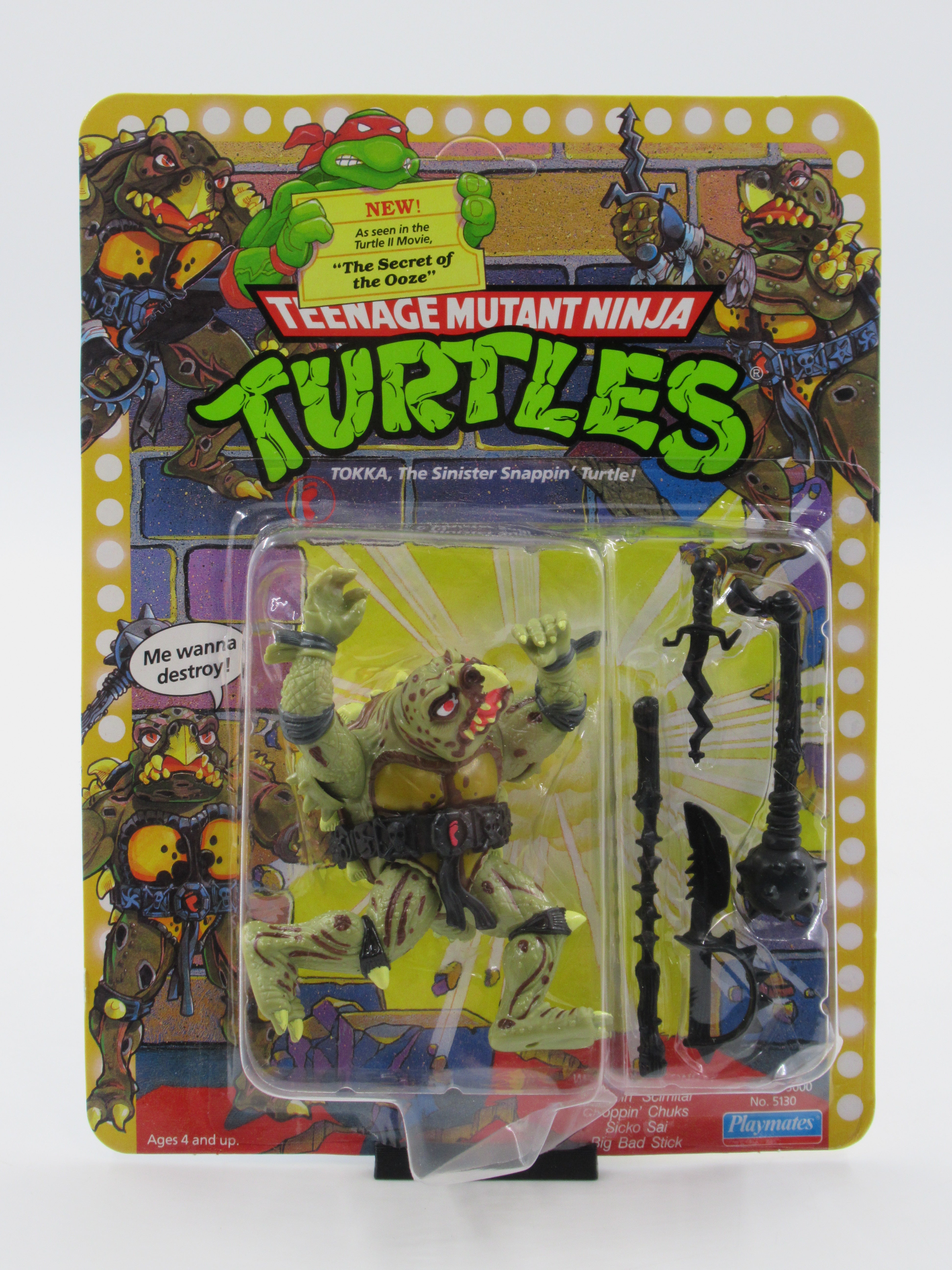 Teenage Mutant Ninja Turtles Rare Tokka 4.5" Figure TMNTs - Playmates (1991)